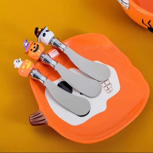 Halloween Cheese Knives Spreaders Set of 8, Stainless Steel Butter Spreaders with Resin Handles for Charcuterie Board and Party Serving by HPYNPES - Used condition - Image 7