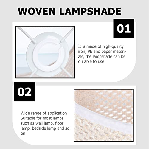 Balacoo Woven Lamp Shade E27 E14 Cover Rattan Oval Lampshade Woven Light Cover For Bedside Lamp Floor Lamp Touch Lamp For Living Room Bedroom Office College Dorm #TOP5