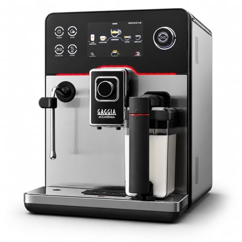 Gaggia Accademia One Touch Fully Automatic Bean to Cup Coffee Machine, Cappuccino & Espresso Maker with 19 One-Touch Recipes (Stainless Steel)