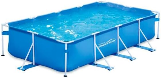 Close-up of a connection point on the Summer Waves pool frame.