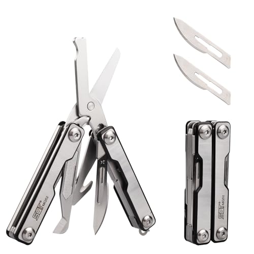 SQT2052 9-in-1 Multitool - Foldable, Professional Multitool for Men, DIY, Outdoor Camping, Home Repairs, Survival Kit, Hiking, Fishing, Emergency Use, Compact & Durable, Ideal Gift for Men
