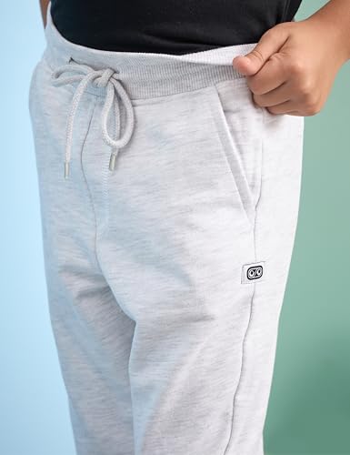 Image of Amazon Brand - Symbol Boys Cotton Rich Stretchable Knit Terry Track Pants Joggers | Age 2-14 Years