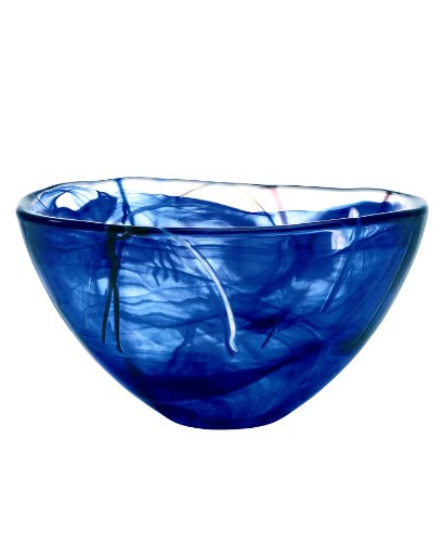 Kosta Boda Contrast Bowl, Blue, Medium