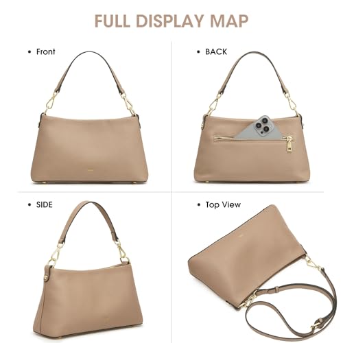 Image of Kattee Genuine Leather Crossbody Bag for women, Small Purse | Compact size. 2 removable & adjustable straps for versatile carry. Fits phone, cards & daily essentials. Trendy style