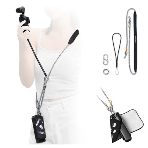 Ulanzi Pocket3�p�J�������b�s���O�N���X �l�b�N���X�X�g���b�v ���@�\�|�����[�v�t�� Pocket3�����Y�ی� �n���h/�V�����_�[���b�v �N���[�j���O�N���X �s�^�b�g�������N���X �R���p�N�g ��/�΂ߊ|�� �I�Y���|�P�b�g3�P�[�W���Ή� �u���b