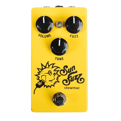 StewMac Sun Fuzz Pedal – Classic 60s-Inspired Fuzz with True Bypass, Silicon BC108 Transistor...