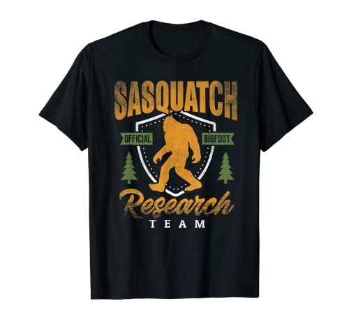 Bigfoot Research Team Shirt Sasquatch Yeti Uomo Maglietta per bambini Maglietta