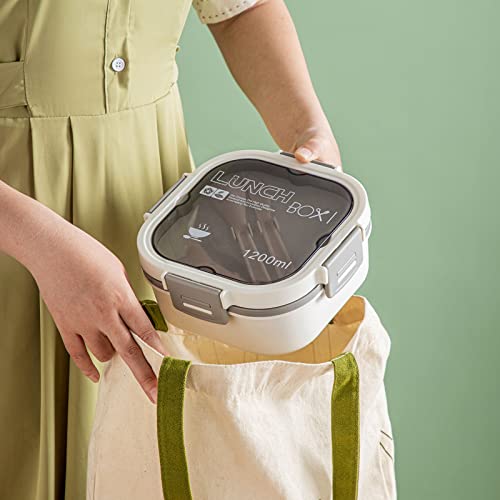 Shopwithgreen Salad Lunch Box Container 40-Oz Salad Bowl, 4-Compartment Bento-Style Tray For Salad Topping, Salad Dressings Container To Go, Bpa-Free & Built-In Utensils For Adult, Men, Women, Snack #TOP6