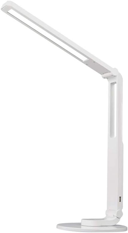 WAJklj LED Rechargeable Eye Protection Desk Lamp Study Desk Office Bedroom Bedside Lamp White Warm Adjustable Dimming Folding Writing Lamp : Electronics