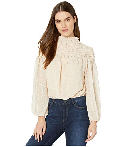 ASTR the label Women s Libra Mock Neck TOP, Buttermilk, M