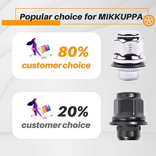 Mikkuppa M12X1.5 Lug Nuts - 20Pcs One-Piece Chrome Oem Factory Style Mag Seat Lug Nuts - Replacement For Toyota Lexus Scion Pontiac Factory Wheels #TOP5