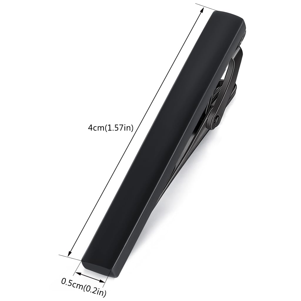 HONEY BEAR 4 cm Męski Chłopięcy Skinny Tie Clip Bar do Wąskiego Krawata Prezent Ślubny 4 cm