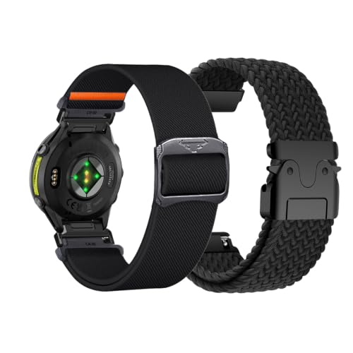 2�{ �Z�b�g �i�C�����o���h �Ή� Garmin Forerunner 970 �i�C������ �����o���h �L�k�� �}�O�l�b�g�o�b�N�� �����\ �ʋC�� �y�� �X�|�[�c �i�C���� �x���g�R���p�`�u�� Garmin Forerunner 970 ���f�B�[�X ����