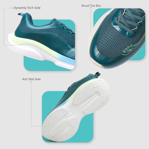 Image of YOHO RushHour Dynamiq Sports Shoes for Men |Cushioned Insole, Stylish, Casual & Sneakers for Gents | Lightweight, Anti-Skid Shoe for Gym, Walking, Running & Everyday Use-1800