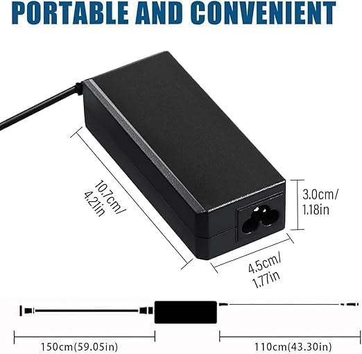 Image of 65W Laptop Charger Compatible with Lenovo Thinkpad T460 T470 T470S T430 T440 T440S T440P T450 T460S T560 E440 E450 E550 E560 G50 G50-45 G50-70 Z50 Z50-70 AC Adapter (LE 65W USB)