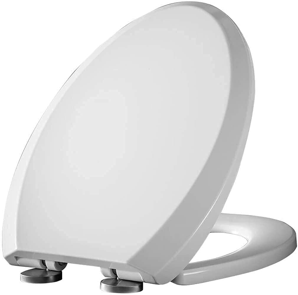 Abattant WC blanc en polypropylène épais petite forme en V