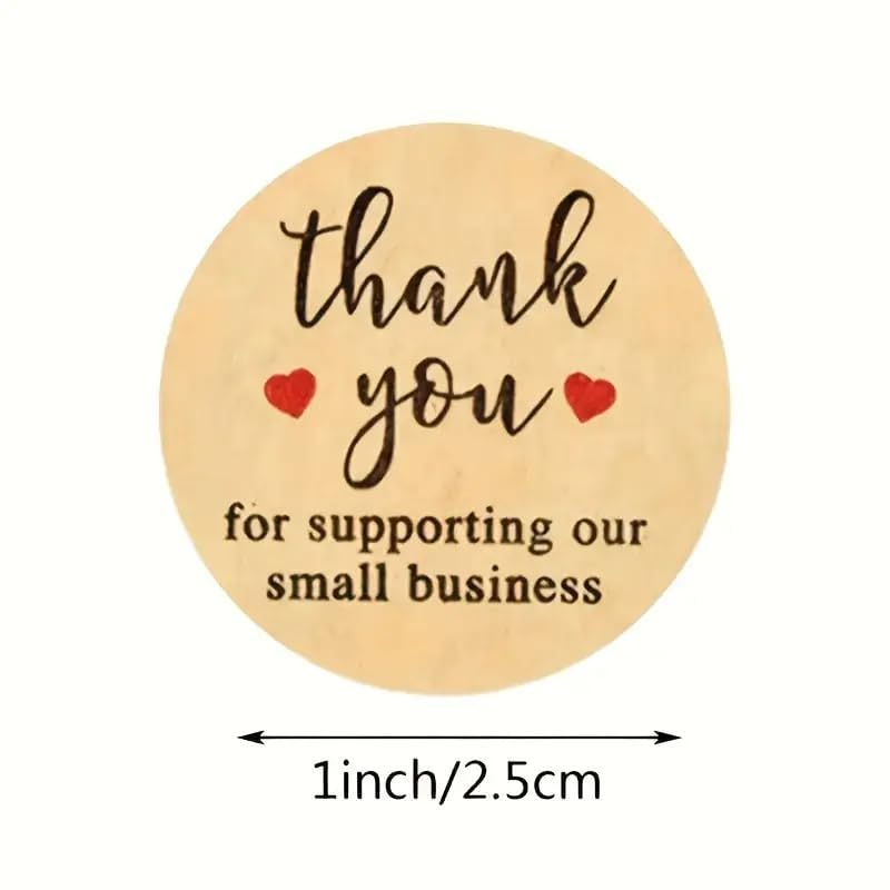 Image of 500pcs Watercolor Thank You Stickers - Round Self-Adhesive Sticker for Paper, Small Business Wedding Supplies, Gift Wrap - 25 mm, (1,Thank You for Supporting My Small Business)