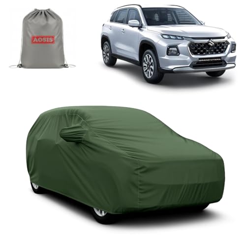 Image of AOSIS 'Waterproof' Car Cover Compatible with Maruti Suzuki Grand Vitara Sigma /Alpha /Zeta /Alpha /Phantom Blaq 300 GSM Uly Coated Thick Fabric 4X4, Adjustable Belt Buckle, Elastic Grip