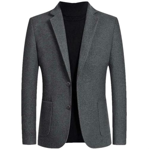 Manteau en laine homme JXQXHCFS chic au revers droit et finitions soignées