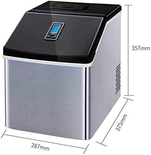 Fabricadora de hielo portátil para encimera, eléctrica, produce 33 lb de cubos de hielo en 24 horas, para hogar, cocina, oficina y bar miniatura 3