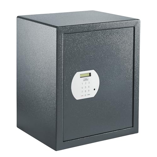 BURG-WÄCHTER Möbeltresor mit elektronischem Zahlenschloss, Inkl. Fachboden, Zur Wand- und Bodenbefestigung, 59,8 l, 26 kg, Pure-Safe PS 140 E, anthrazit