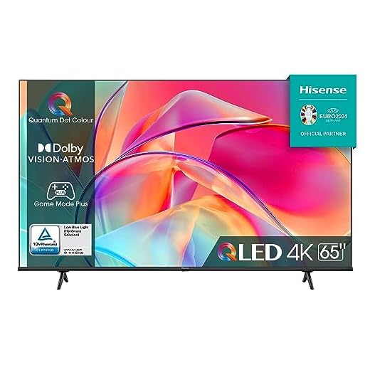 Hisense 65" QLED 4K 2023 65E77KQ, Smart TV VIDAA U6, Dolby Vision, HDR 10+, Game Mode PRO Plus, Alexa Built-in, VIDAA Voice, Tuner DVB-T2/S2 HEVC 10, lativù 4K