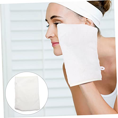 Balacoo 6 Peças Luvas Removedoras De Maquiagem De Fibra Travesseiro De Massagem Rosto Para Baixo Pan