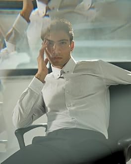 Men's Club Collar Dress Shirt with Pin Collar Bar | Long Sleeve | Button-Up Stylish Formal (Black Striped,XL)