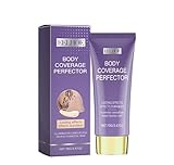 Body Coverage Perfector,70 G Körper Make Up Wasserfest, Besenreiser Abdecken, Doppelbandage Luftkissen Puderquaste, Ganzer Körper Hautnarben-Concealer, Wasserdicht und Schweißfest, für Damen
