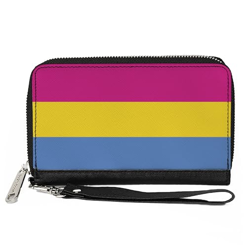 Buckle-Down Women's PU Zip Around Wallet Rectangle-Pride, 7.5