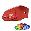 Moto CNC Aluminum Avant Couvercle Réservoir de Liquide Frein pour Z900 2017 Z800 2013-2016 Z650 2017 Ver650 2007-2017 ER6N 2009-2016 ER6F 2009-2016 Ninja650 (Rouge)