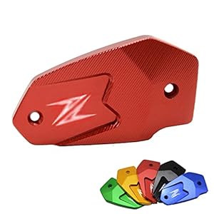 Moto CNC Aluminum Avant Couvercle Réservoir de Liquide Frein pour Z900 2017 Z800 2013-2016 Z650 2017 Ver650 2007-2017 ER6N 2009-2016 ER6F 2009-2016 Ninja650 (Rouge)