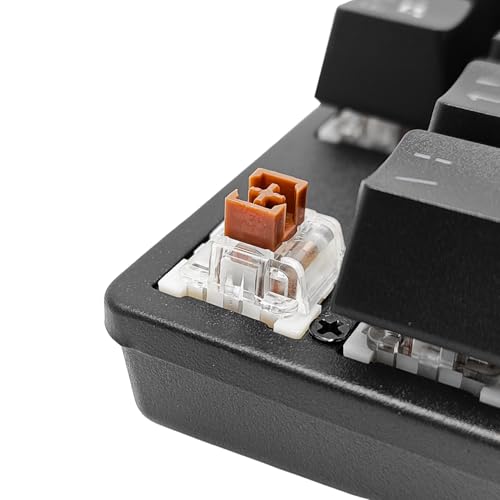Teclado Gamer Mecânico Switch Marrom com Fio RGB LED Teclas Anti-Ghosting Conexão USB