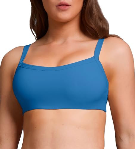 Soutien-gorge de sport rembourré à col carré et bretelles réglables