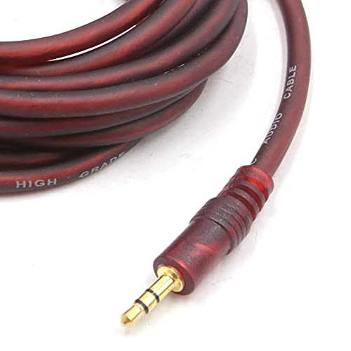 Câble audio Jack 1/8" mâle à mâle 1/4" TRS avec connecteurs robustes pour voiture