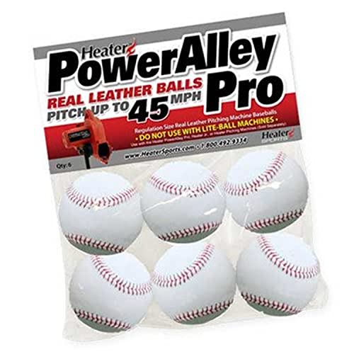 Heater Sports Poweralley Pro Leather Pitching Machine Baseballs #TOP17