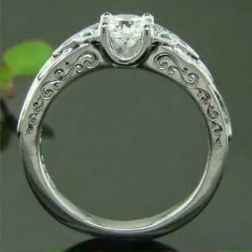 2 Ct Round Cut Diamond Art Deco Filigree Milgrain Trinity Celtic Knot Edwardian Womens Engagement Rings 14K White Gold Plated 925 Sterling Silver Handmade Customized Jewelry Gift For Her3