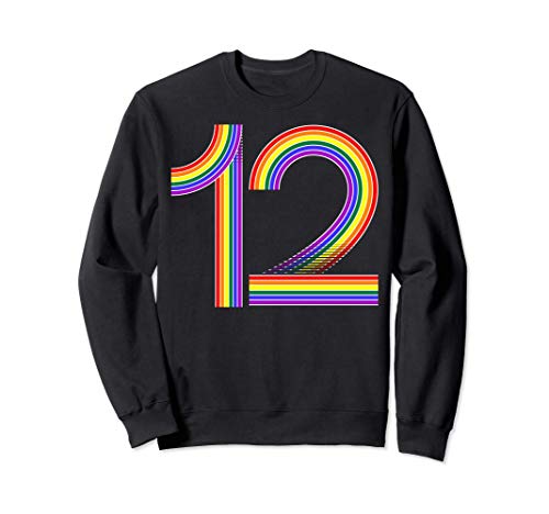 Funny 12th Birthday Gift Cute 12 Year Old Rainbow Boys Girls Sweatshirt
