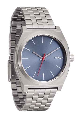 NIXON Time Teller A045 - Light Gunmetal/Dusty Blue - 100m Water Resistant Mens Analog Fashion Watch (37mm Watch Face, 19.5mm-18mm Stainless Steel Band) (B0C8FXFYWB) Amazon Price History, Amazon Price Tracker