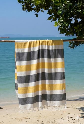 Bamboo Ultra Soft & Thin Turkish Towel- 160x75cm |Quick Dry, Super Absorbent, Anti Bacterial |Extra Large Bath Towel for Men and Women|Ideal for Bath, Travel, Gym, Beach, Pool, and Yoga