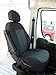 Durafit Seat Covers. Made to fit 2013-2024 Promaster Van Exact Fit Front Bucket Seat Covers, Black/Gray, armrest on Drivers only. Foam Back Quilted Inserts for Comfort.