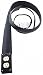 FLEXIDUCT 12 ft, 10 ft. Covered 120VAC Indoor Power Extensions with Cord Cover, Black; No. of Outlets: 2