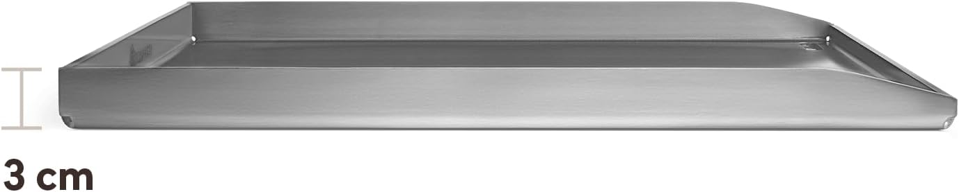 Side view of BURNHARD Plancha showing 3 cm height