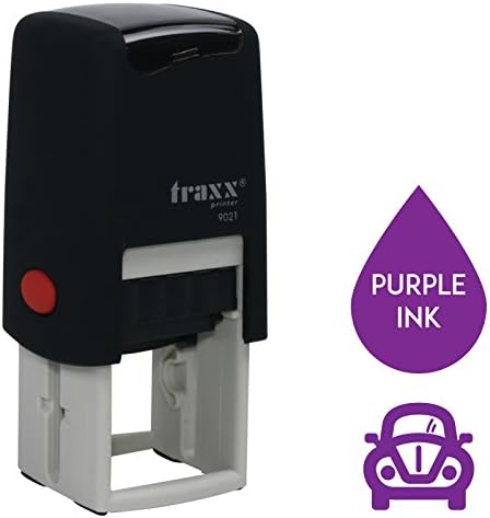 Traxx 9021 Loyalty Card Self Inking Rubber Stamp Business Cafe Coffee Shop *A Black Coffee Bean Design*