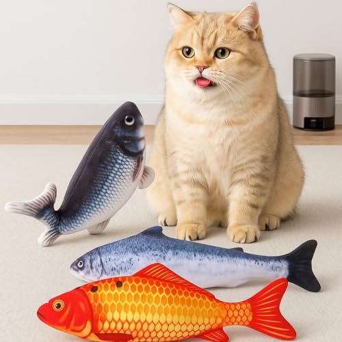 Brinquedo de Gato Peixe Elétrico USB