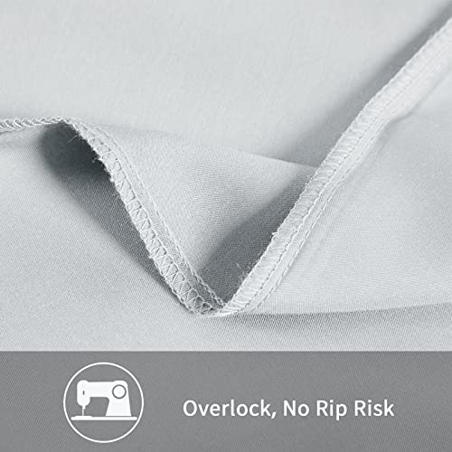 Venteos Viscose From Bamboo Pillowcase Queen 2 Pack,Silk Cooling Pillowcase Set Of 2, Satin Pillowcases For Hair And Skin, Soft & Breathable Pillow Cases With Envelope Closure,Silver Gray,20X30Inches #TOP3