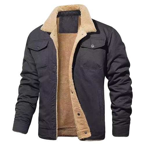 Veste cargo homme coton col polaire pour affronter le froid en extérieur