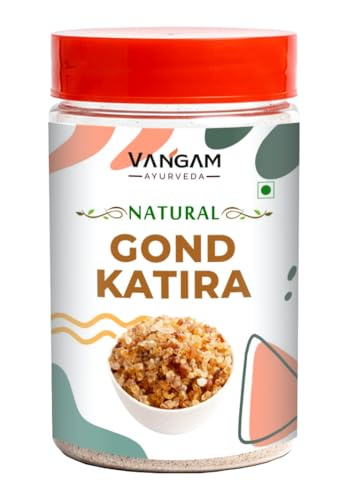 Image of Vangam Gond Katira Pure 150g- Edible Gum | Boosts Energy & Digestion Almond Gum | High Cooling Properties | Tragacanth Gum | Natural Superfood & Summer Drinks