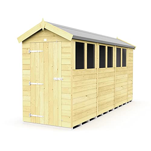 Image of Total Sheds 4x14 Apex Shed Fast 2-5 Days Delivery Anywhere In The U.K