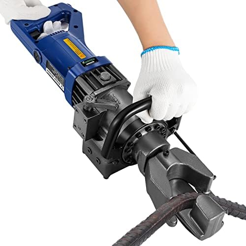 Huanyu Electric Rebar Bender 900W Hydraulic Rebar Bending Machine 5/8Inch #5 16mm Rebar within 5s Bending Angle 0°-130° with Positioning Bolt Fast Easy Bending Rebar Steel Bar Steel Rod 110V RB-16